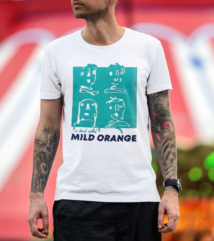 Mild Orange A Band Called Faces Artwork T-Shirt
