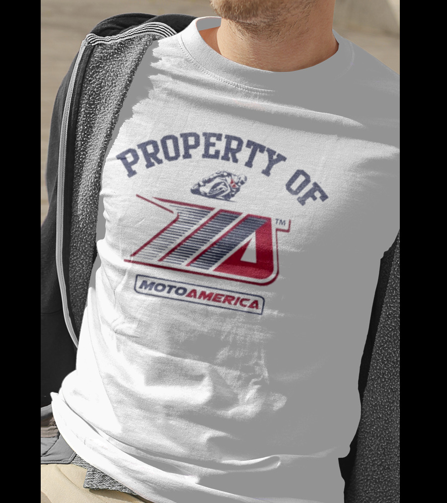 Property Of MotoAmerica Racing With Official Logo T-Shirt