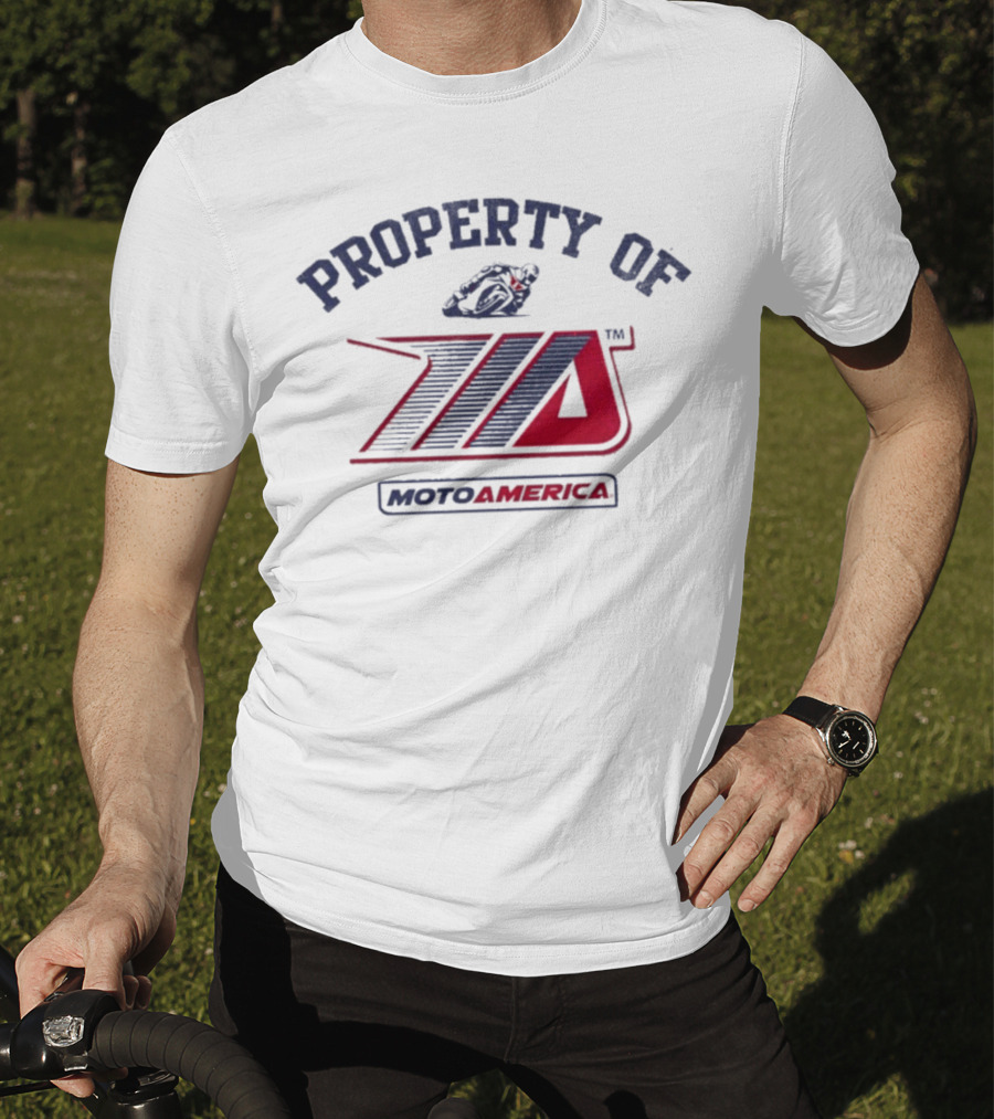 Property Of MotoAmerica Racing With Official Logo T-Shirt