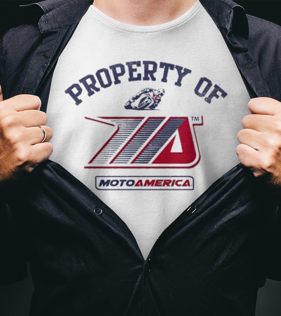 Property Of MotoAmerica Racing With Official Logo T-Shirt