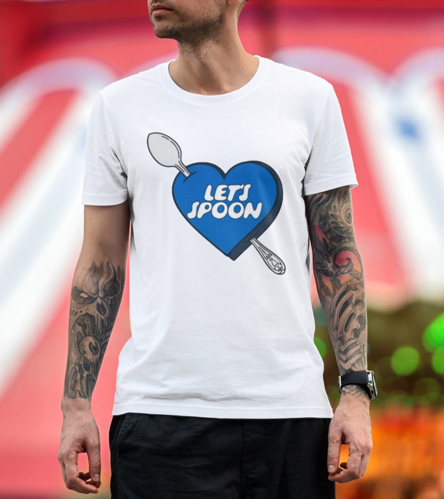 Staycool X Good Culture Let’s Spoon Heart Blue Design With Spoons T-Shirt