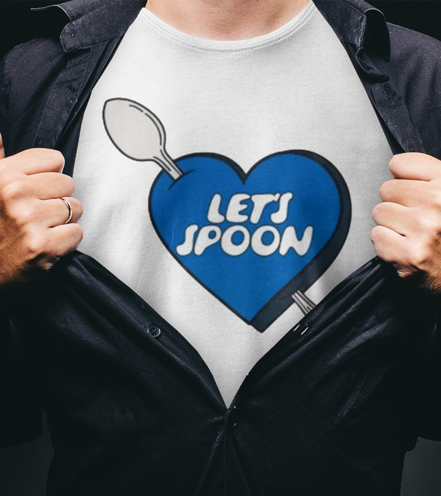 Staycool X Good Culture Let’s Spoon Heart Blue Design With Spoons T-Shirt