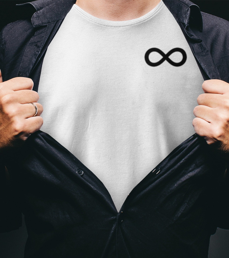 Ayofvr Infinity Symbol Chambray Style T-Shirt