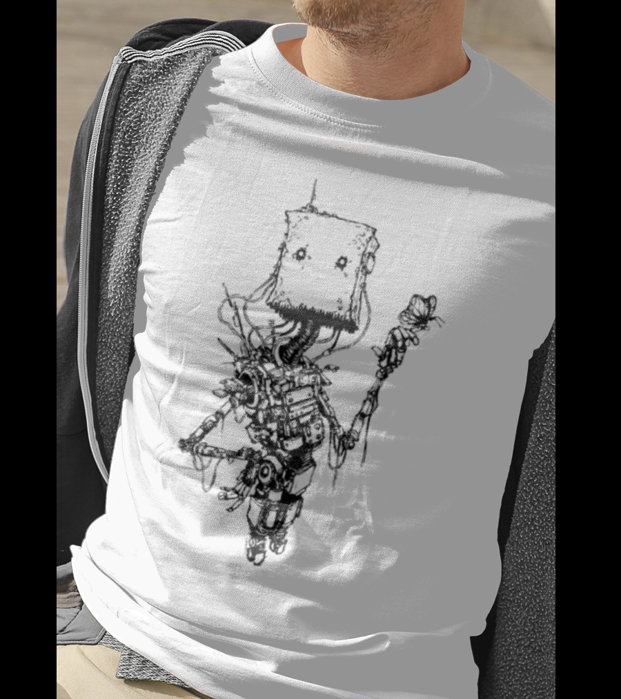 Butterfly Bot Robo Nature Fusion T-Shirt