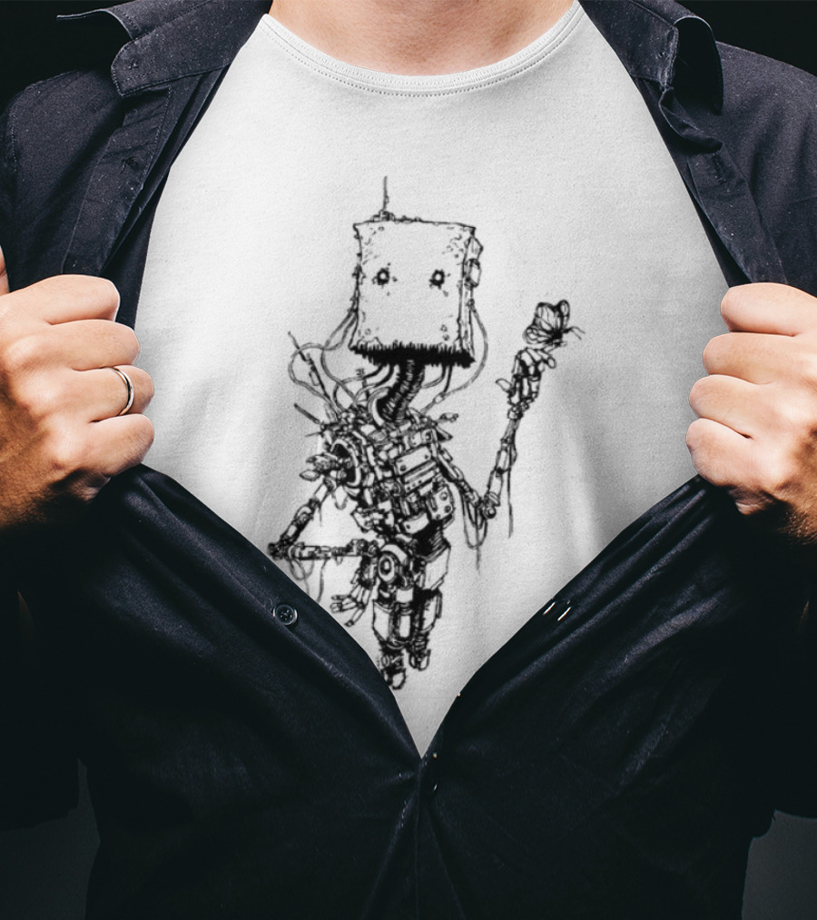 Butterfly Bot Robo Nature Fusion T-Shirt