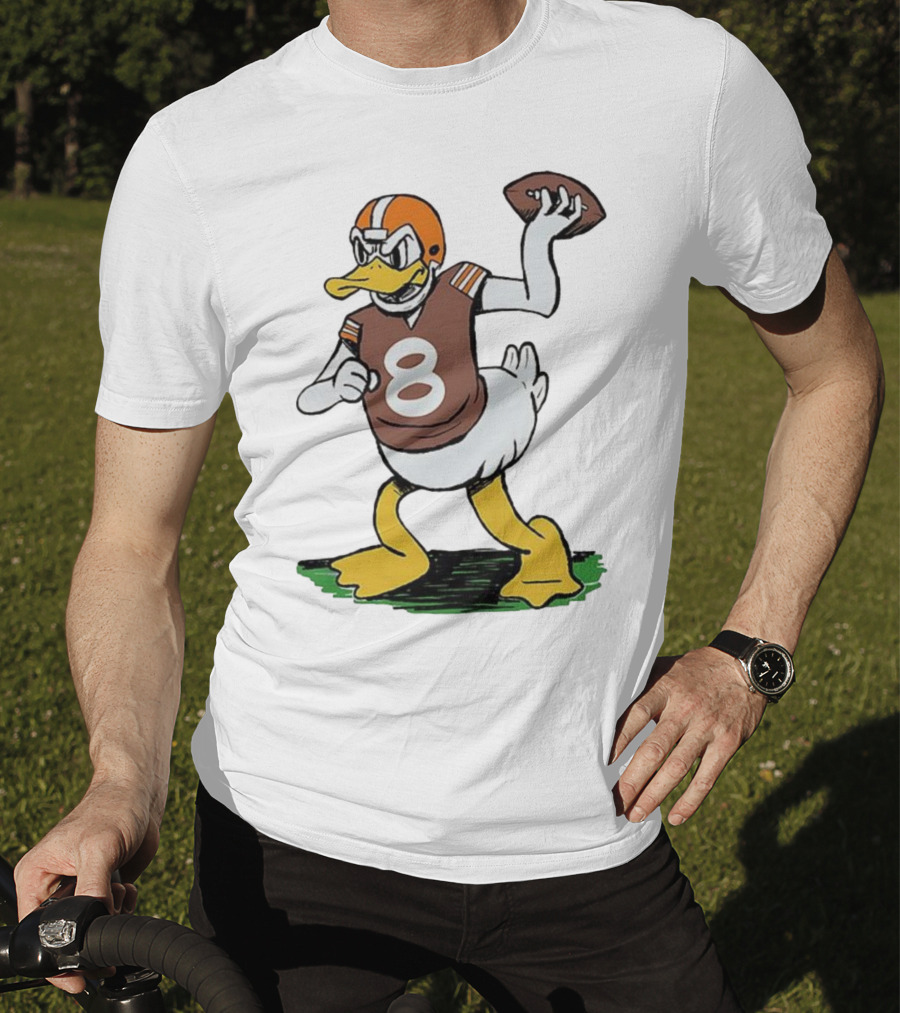 Duck Quarterback Number 8 Cleveland Browns Dillon Gabriel T-Shirt
