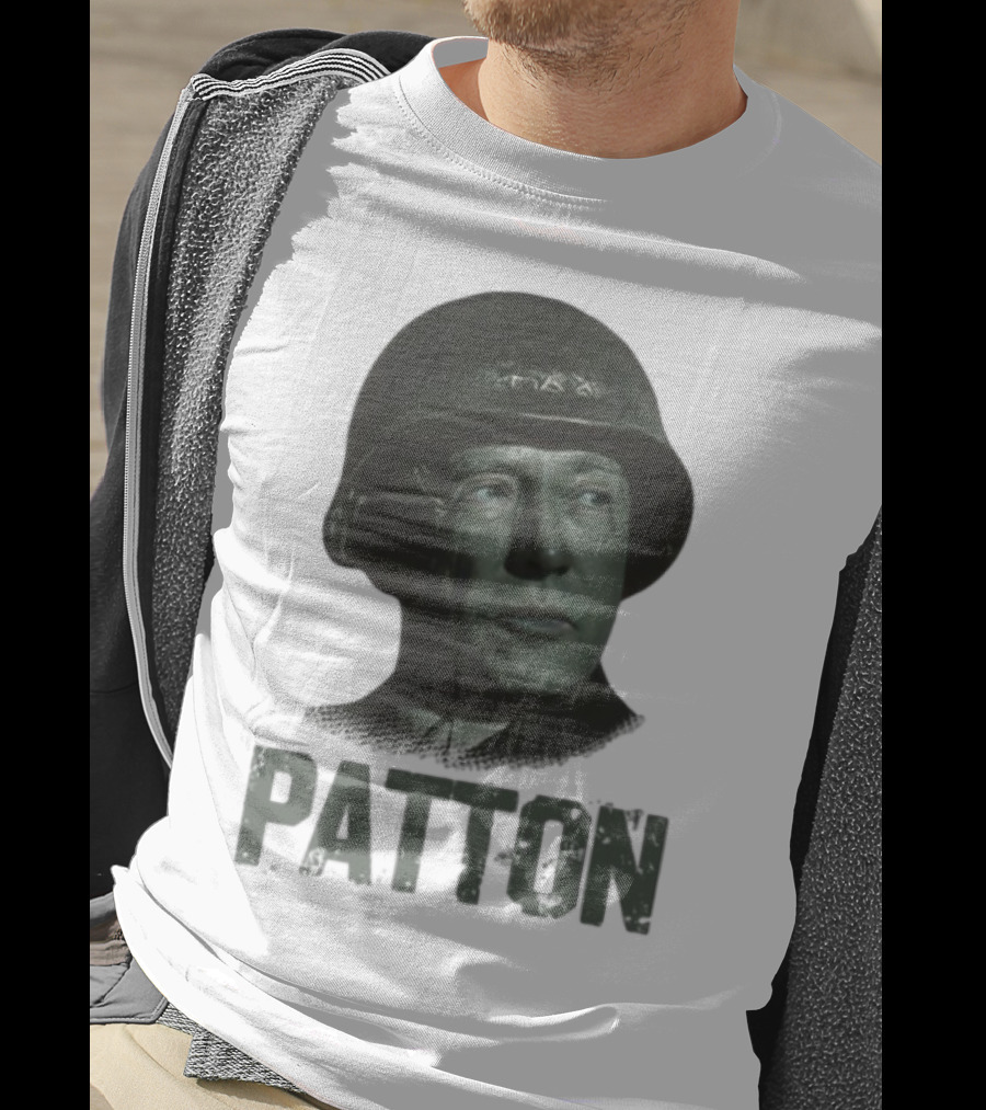 Fightbackpodcast General Patton Image With Patton Text T-Shirt