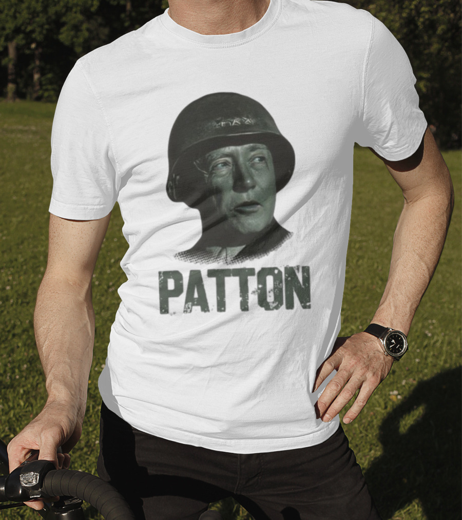 Fightbackpodcast General Patton Image With Patton Text T-Shirt