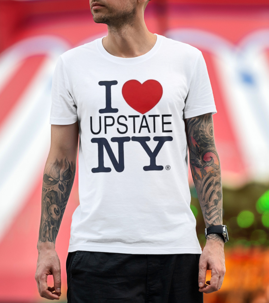 I Love Upstate NY Heart Icon T-Shirt
