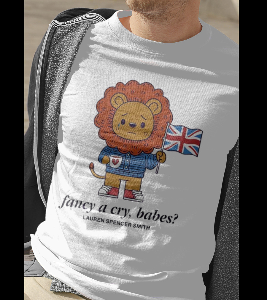 Lauren Spencer Smith Lion England Flag Fancy A Cry Babes T-Shirt