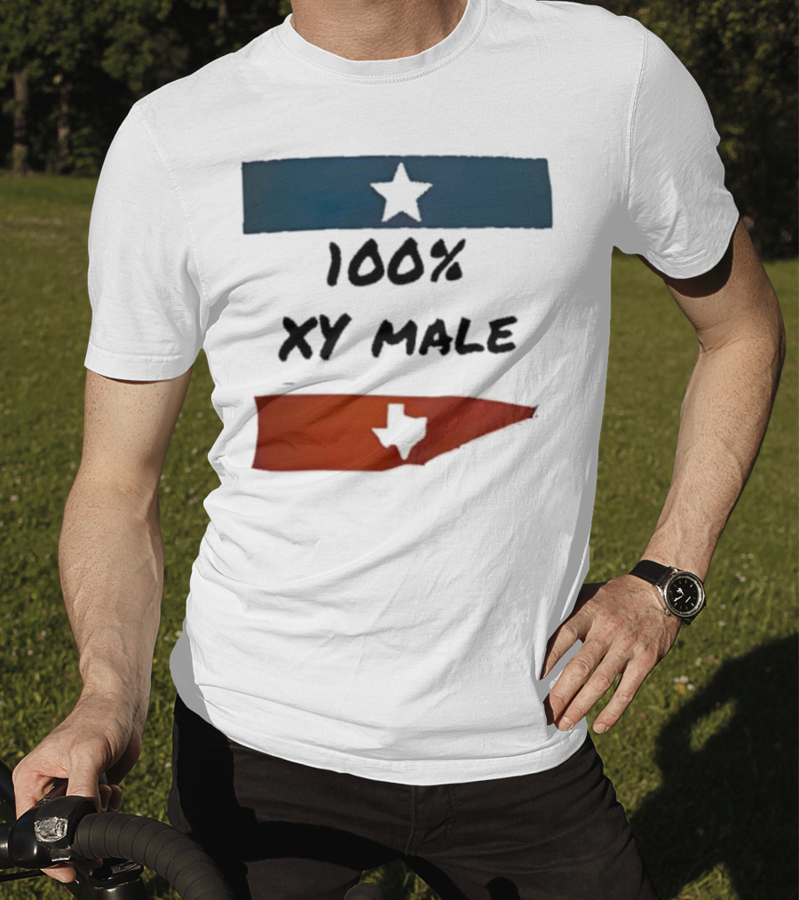Texas Star 100 Percent XY Male Flag Design T-Shirt
