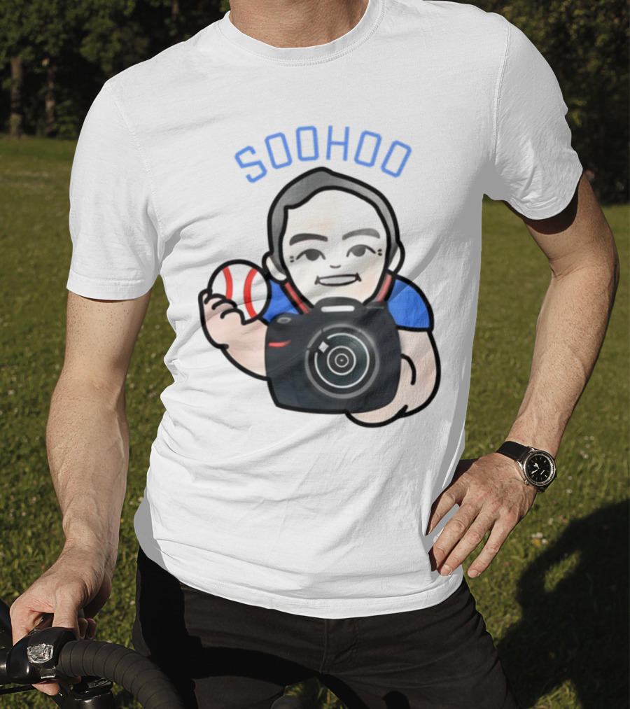 Soohoo Baseball Photographer Character Holding Camera And Ball T-Shirt
