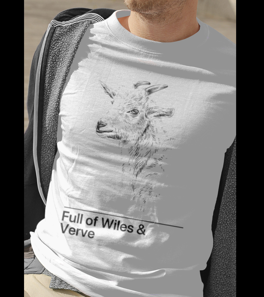 Dreamwieber Full Of Wiles Verve Goat Black And White T-Shirt