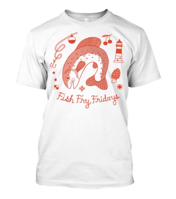 Jamie Green Fish Fry Fridays Lighthouse Fish Music Icons T-Shirt