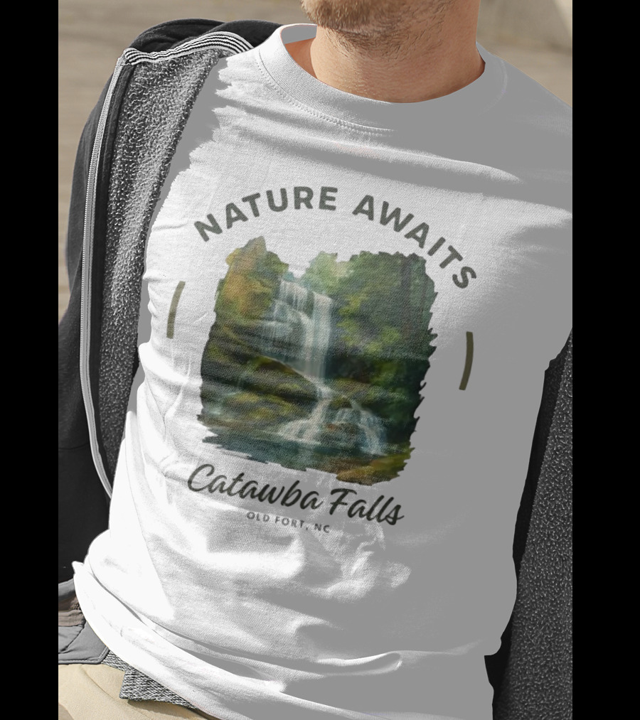 Nature Awaits Catawba Falls Old Fort NC T-Shirt