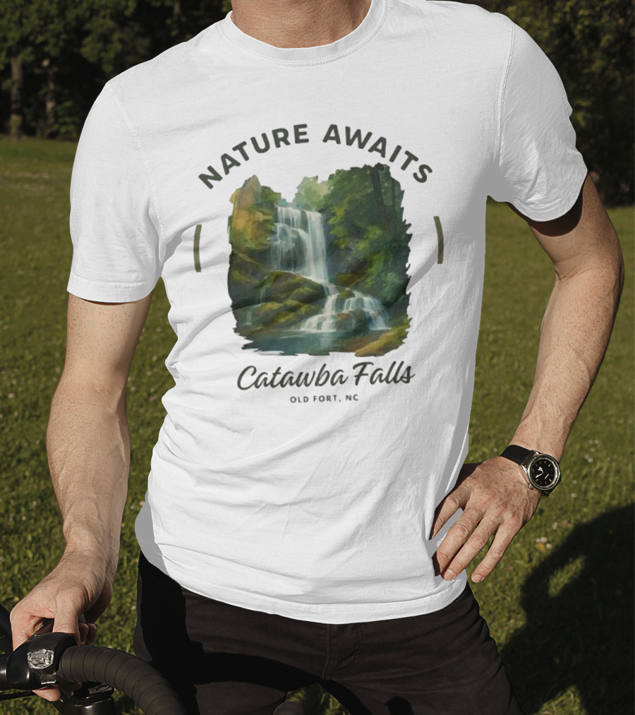 Nature Awaits Catawba Falls Old Fort NC T-Shirt