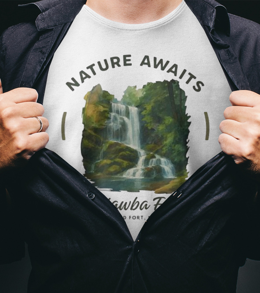Nature Awaits Catawba Falls Old Fort NC T-Shirt