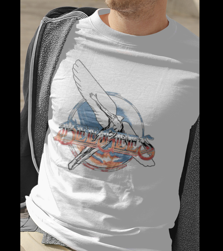 Bee Gees Spirits Having Flown Winged Figure Cloud Background T-Shirt