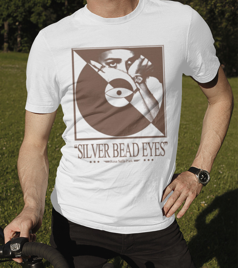 Resa Saffa Park Silver Bead Eyes Record Eye Art T-Shirt
