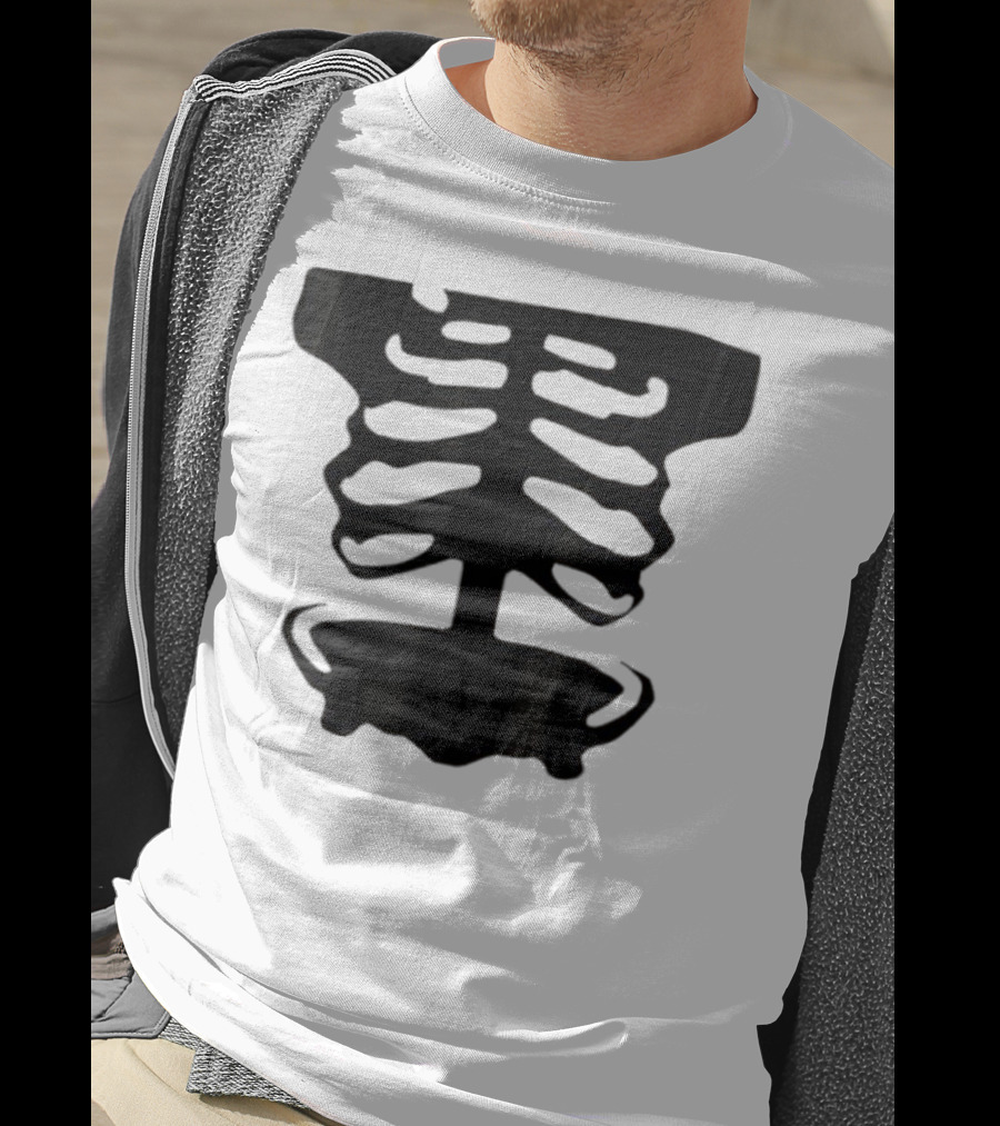 1x1x1x1 Forsaken Skeleton Halloween Costume T-Shirt
