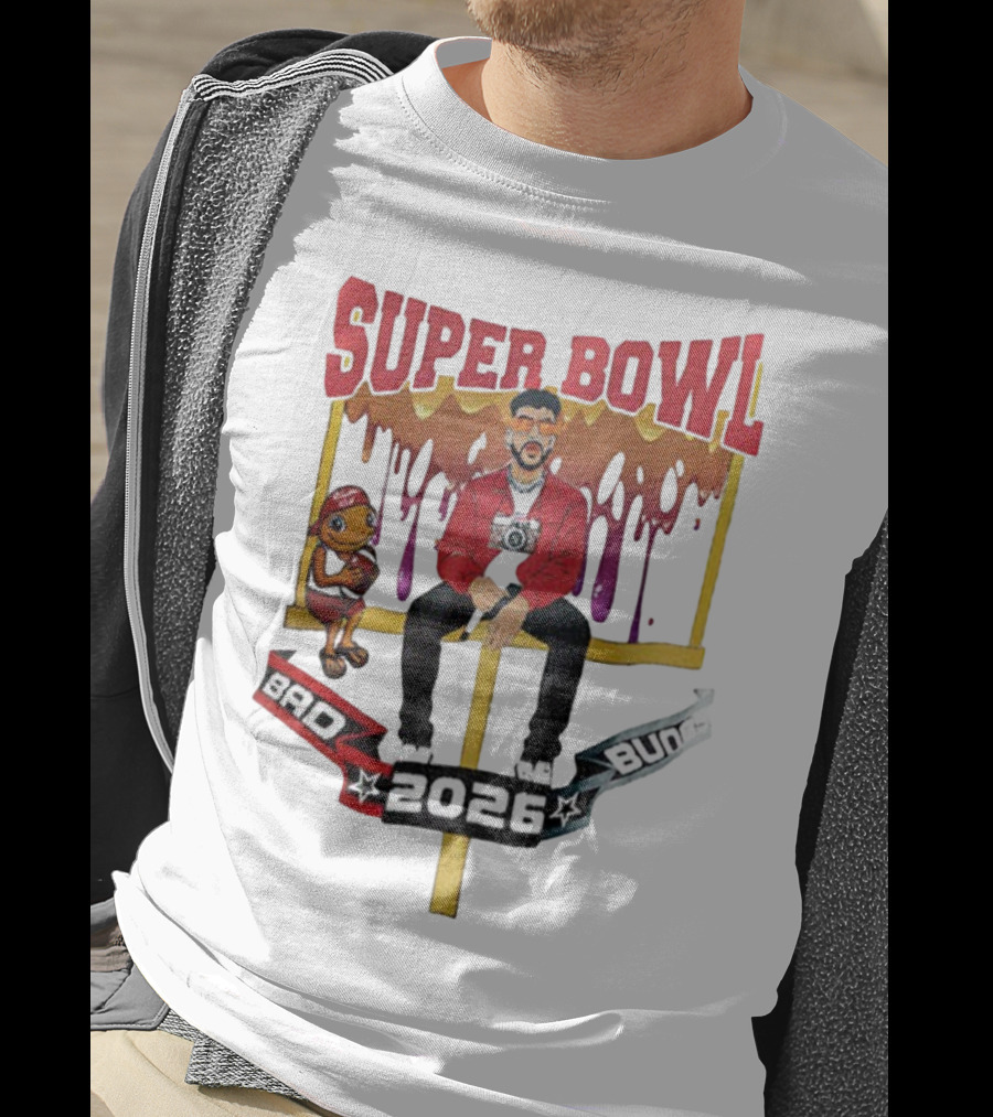 Bad Bunny Super Bowl LX 2026 Cartoon Puerto Rico Benito Bowl T-Shirt