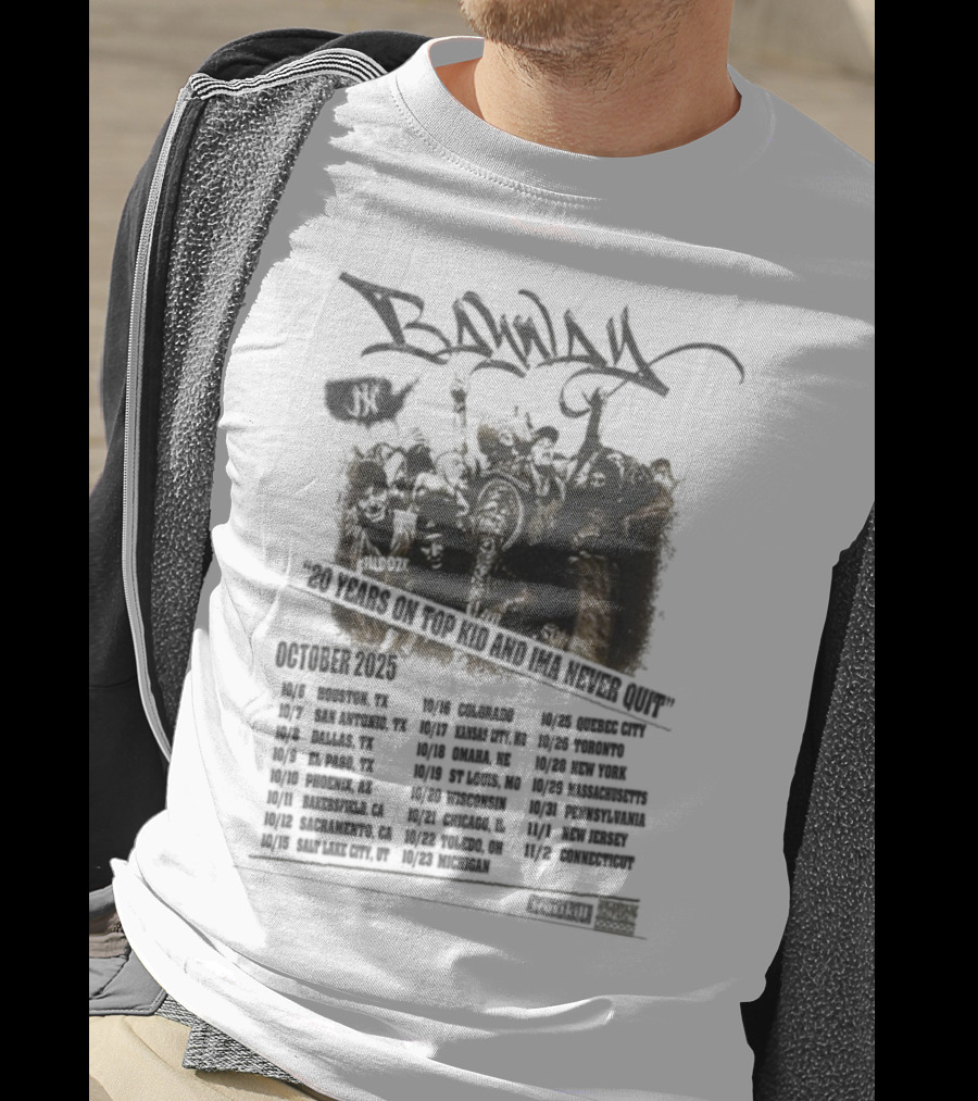 Banway 30 Years On Top Kid Ima Never Quit October 2025 Graffiti Style Street Culture Celebration T-Shirt