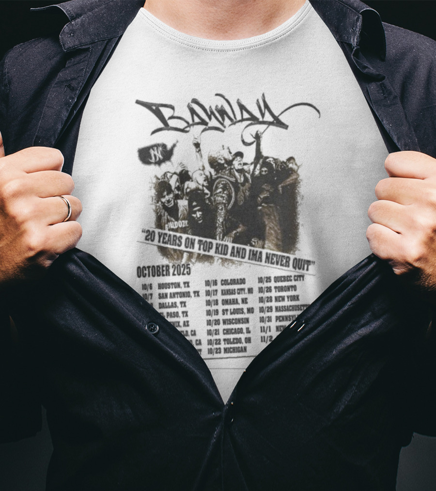 Banway 30 Years On Top Kid Ima Never Quit October 2025 Graffiti Style Street Culture Celebration T-Shirt
