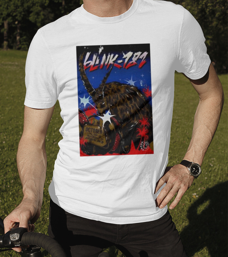 Blink 182 October 5 2025 Palm Desert Goat Starry Night T-Shirt