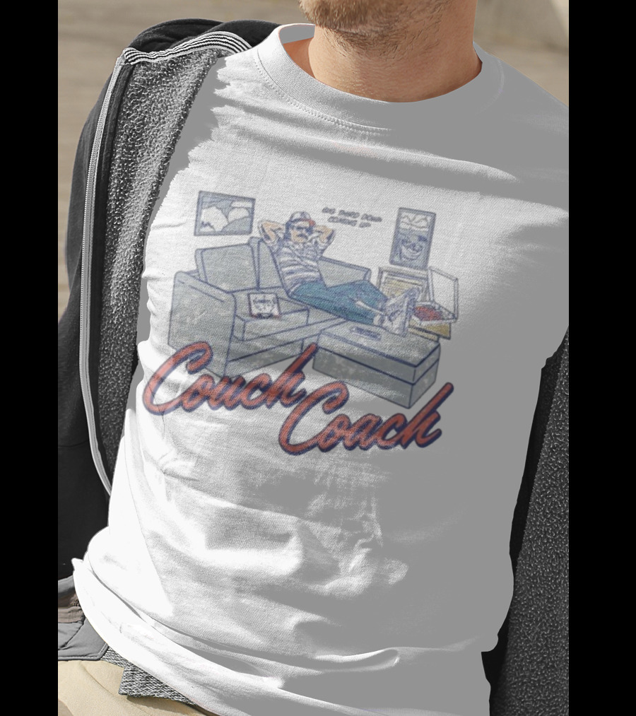 Couch Coach Big Third Down Sofa Relaxing Football Fan Lifestyle T-Shirt