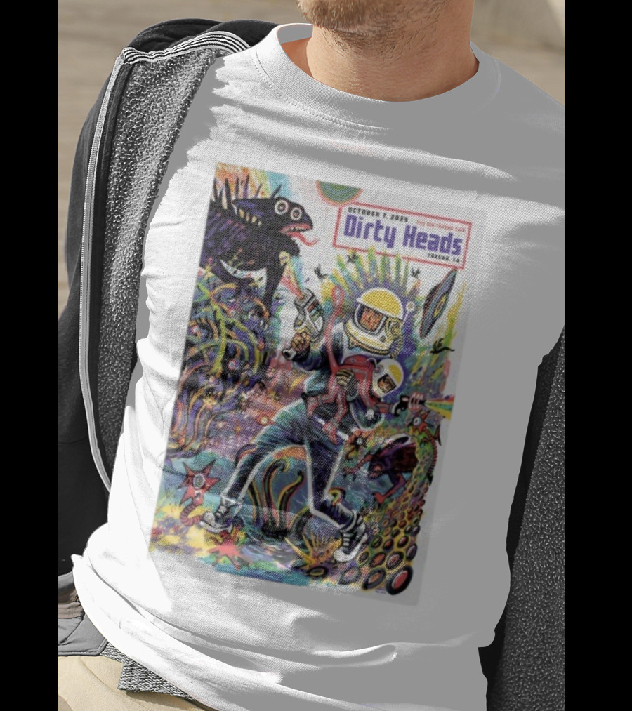 Dirty Heads October 7 2025 The Big Fresno Fair CA Retro Sci-Fi Adventure Alien Theme T-Shirt