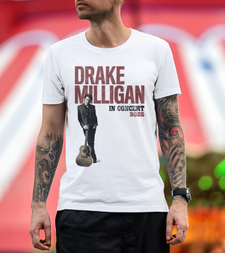 Drake Milligan Live On Stage 2025 Concert Tour T-Shirt