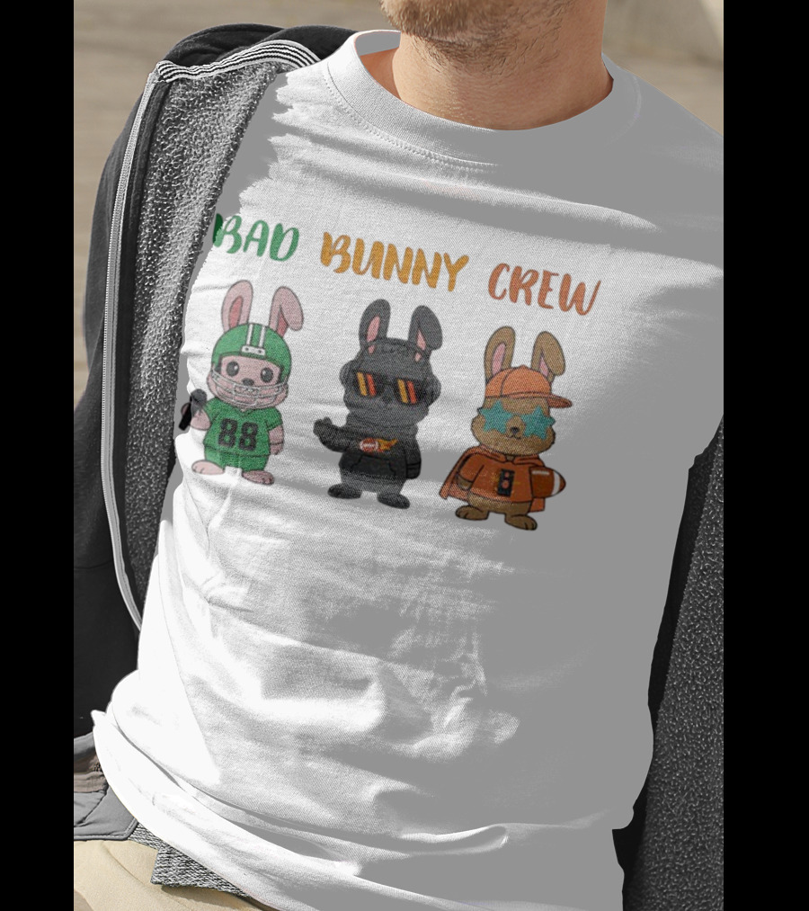 Bad Bunny Crew Football Game Day Naughty Theme T-Shirt