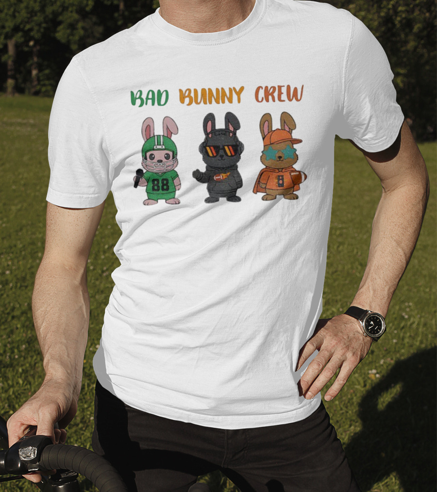 Bad Bunny Crew Football Game Day Naughty Theme T-Shirt