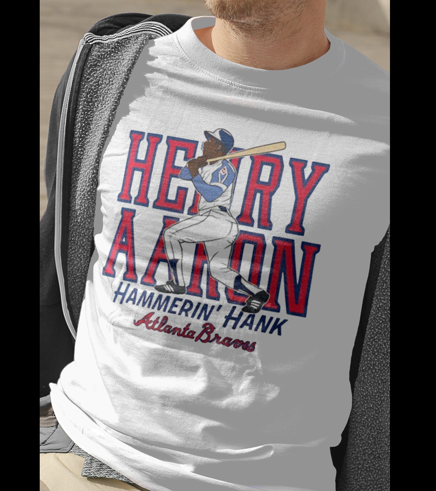 Hank Aaron Hammerin’ Hank Atlanta Braves MLB Baseball 2025 T-Shirt