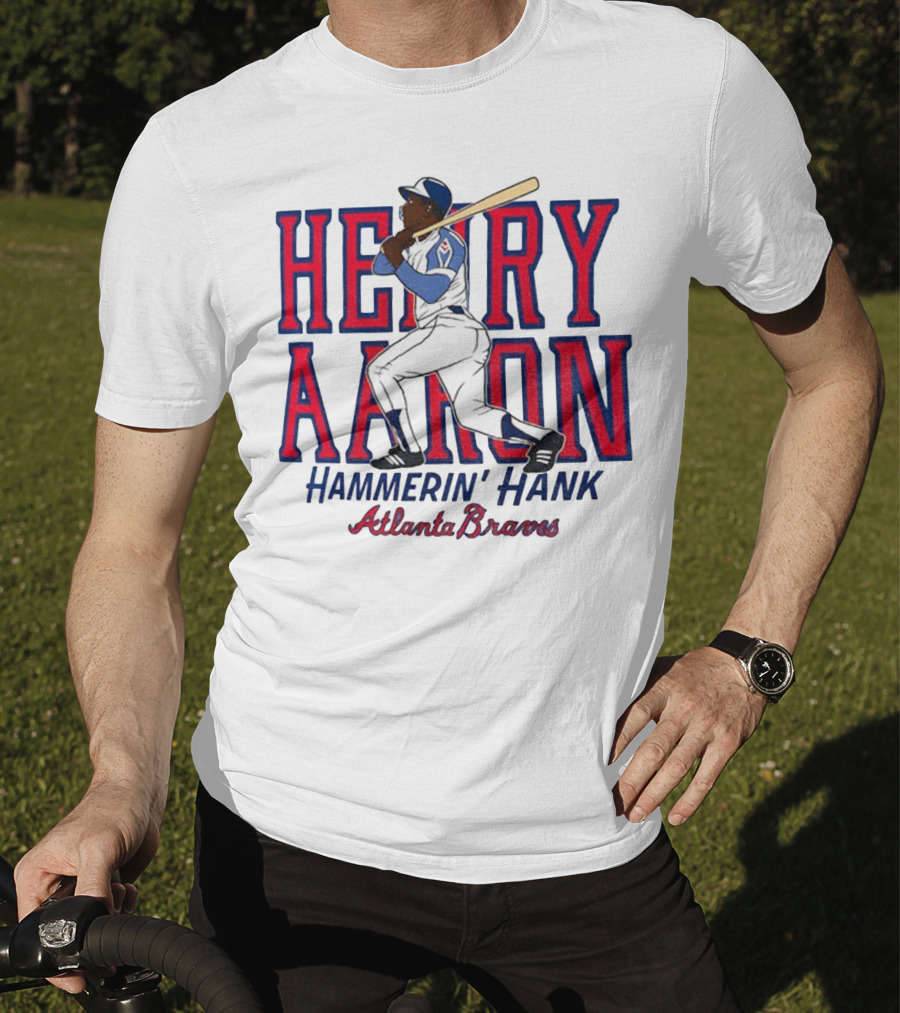 Hank Aaron Hammerin’ Hank Atlanta Braves MLB Baseball 2025 T-Shirt