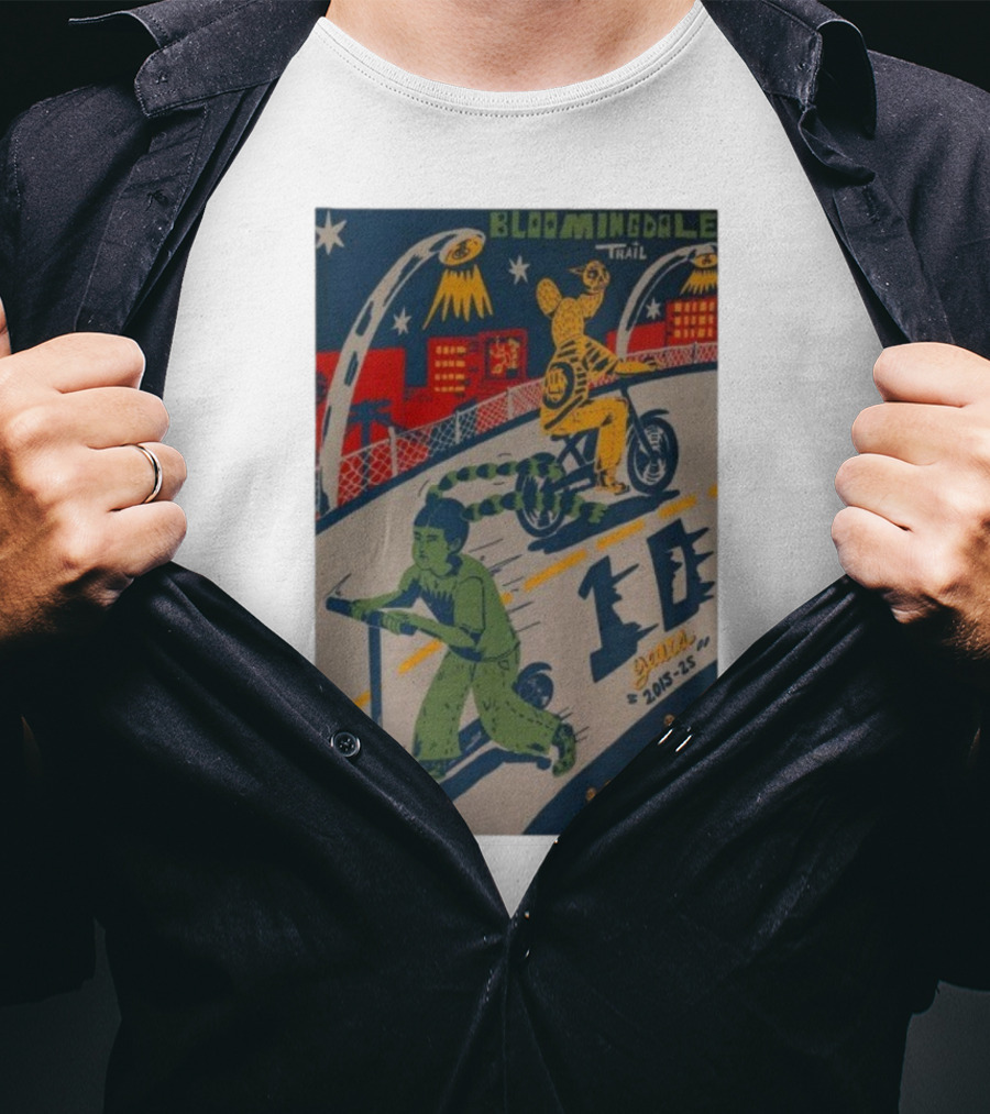 Bloomingdale Trail 10 Years 2015-25 Ramiro Huizar All Star Press Chicago T-Shirt