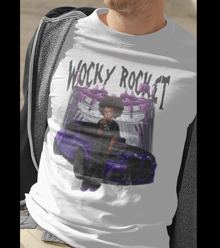 Wocky Rocket SRT Halloween Purple Car Character T-Shirt