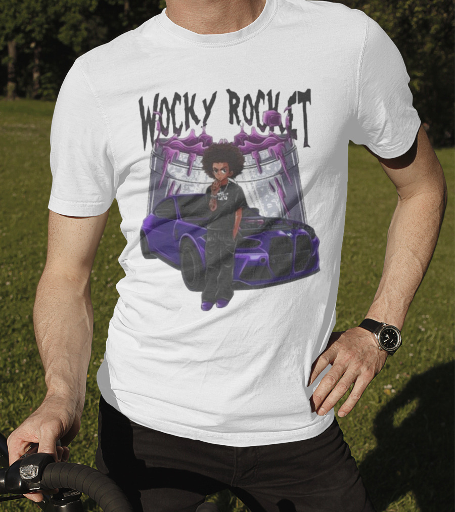 Wocky Rocket SRT Halloween Purple Car Character T-Shirt