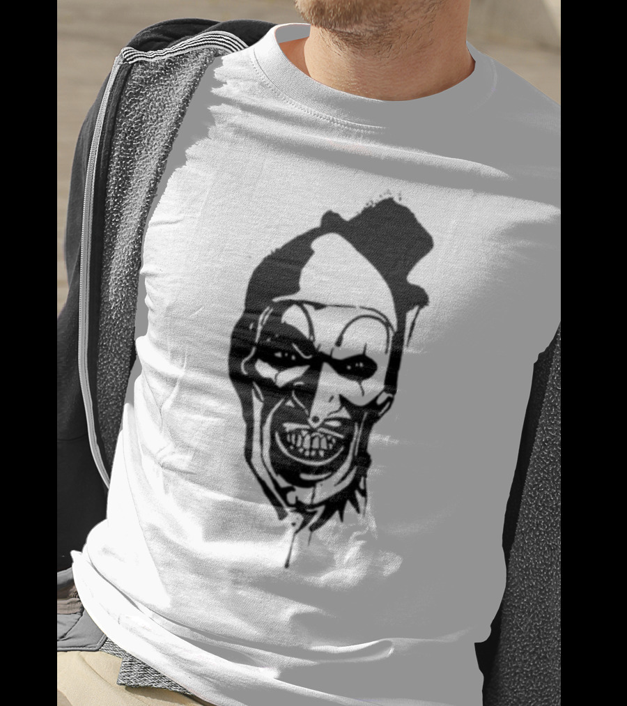 Art The Clown Terrifier Horror Character Face Illustration T-Shirt