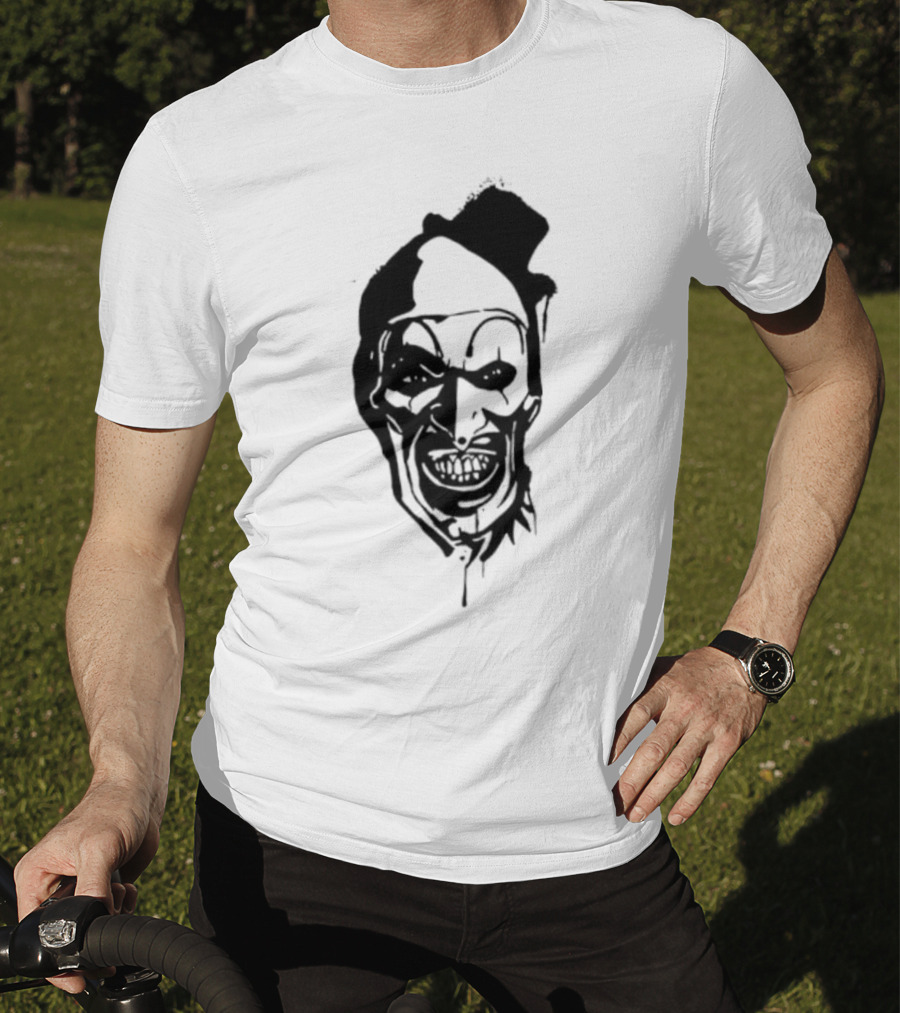 Art The Clown Terrifier Horror Character Face Illustration T-Shirt