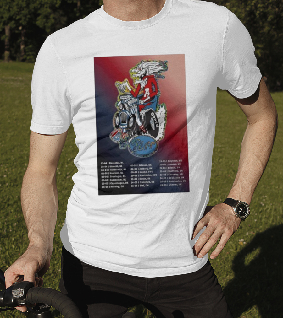 Europe UK Spring 2026 Charlie Parr Tour Dates Netherlands Denmark Sweden UK T-Shirt