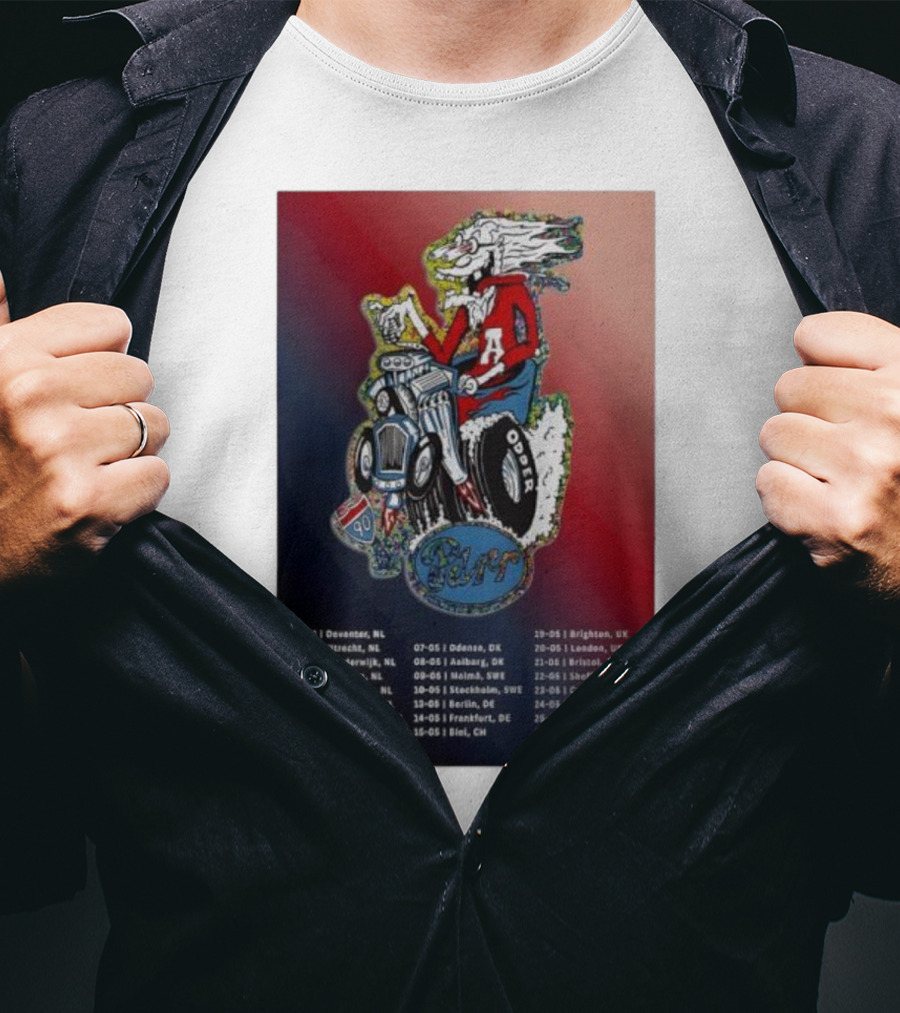 Europe UK Spring 2026 Charlie Parr Tour Dates Netherlands Denmark Sweden UK T-Shirt