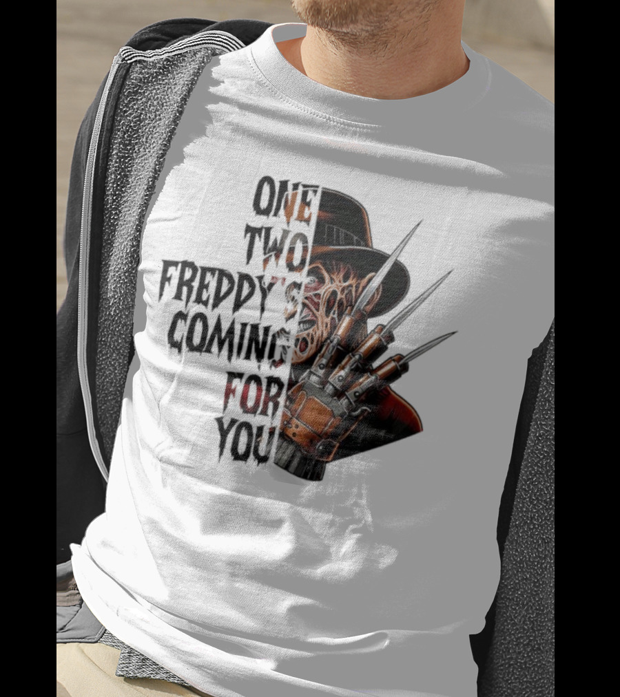 Freddy Krueger One Two Freddy’s Coming For You Horror Halloween T-Shirt
