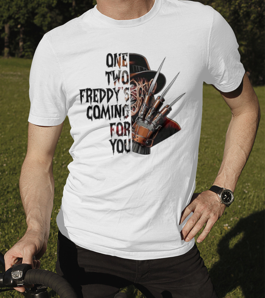 Freddy Krueger One Two Freddy’s Coming For You Horror Halloween T-Shirt