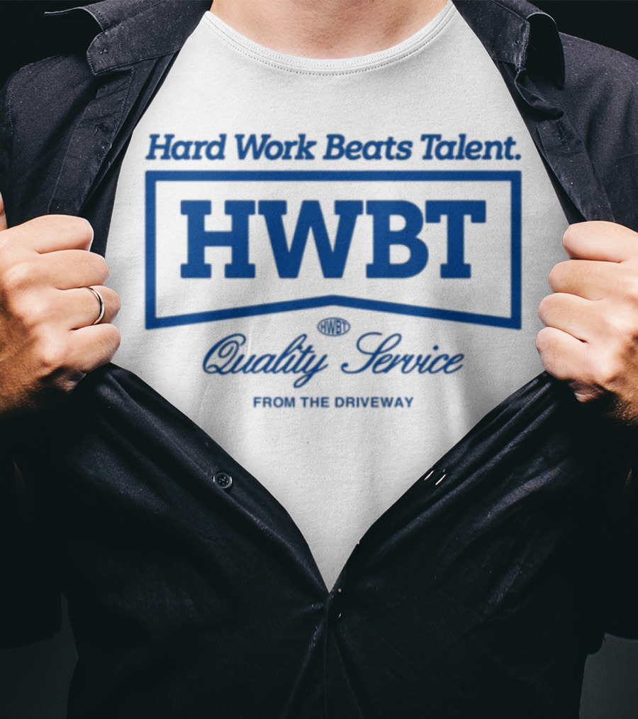HWBT Hard Work Beats Talent Quality Service Heavyweight Boxy From The Ordinary T-Shirt