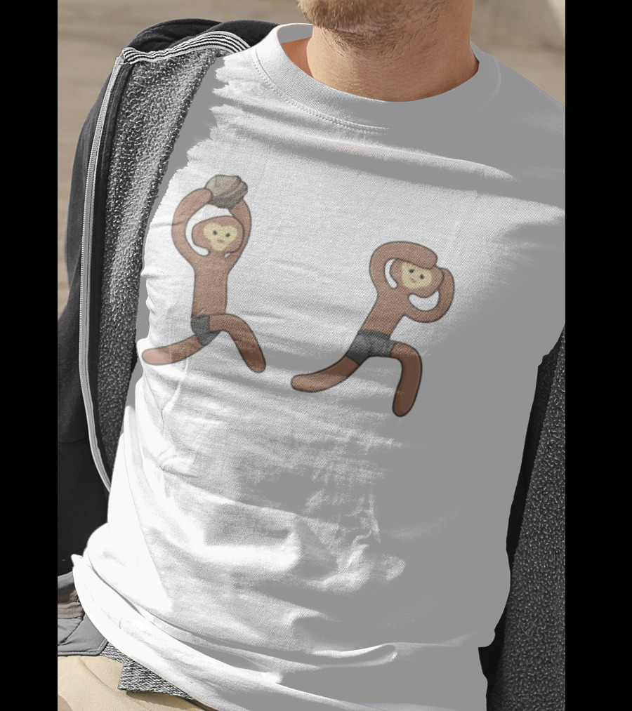 Monke's First Kill Vintage Caveman Meme Humor T-Shirt