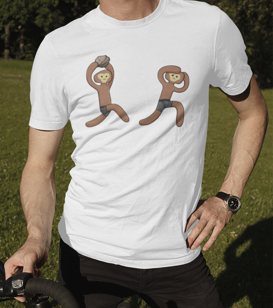 Monke's First Kill Vintage Caveman Meme Humor T-Shirt
