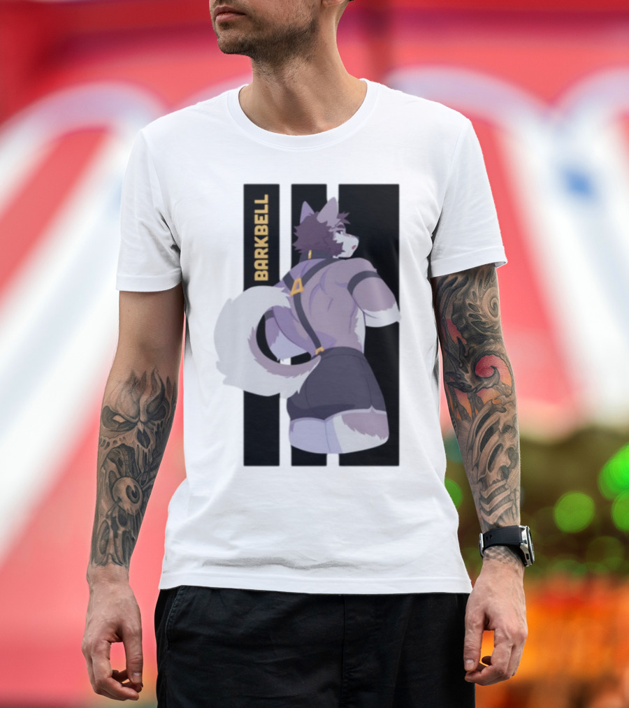 Barkbell Lycan Lifts Ringer Pump Cover Wolf Workout T-Shirt