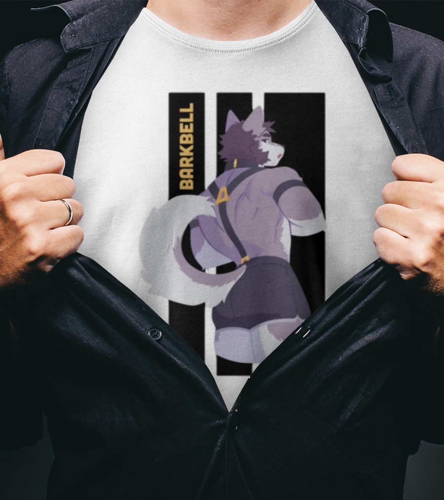 Barkbell Lycan Lifts Ringer Pump Cover Wolf Workout T-Shirt