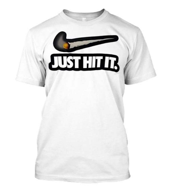 Silhouette Cameo Nike Swoosh Parody Just Hit It Design T-Shirt